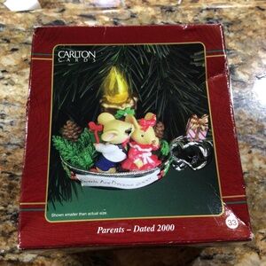 Heirloom collection Christmas ornaments. Parents dated 2000